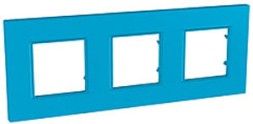 Рамка Schneider Electric Unica Quadro Голубика 3 поста MGU4.706.26