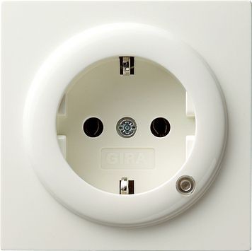 Розетка Gira S-color Белый с заземляющими контактами 16А/250В с индикатором 018240