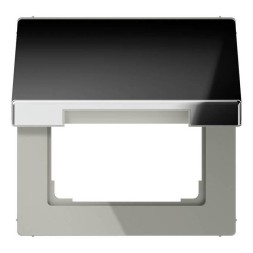 Крышка Jung LS серия хром откидная для штепсельных розеток с платой 50×50 мм GCR2990KL