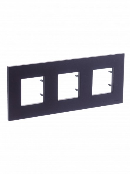 Рамка ABB Zenit Натуральное венге 3 поста 2CLA227300N2101 N2273 WG