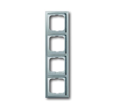 Рамка ABB Pure Steel Сталь 4 поста 2CKA001754A4320 1724-866K