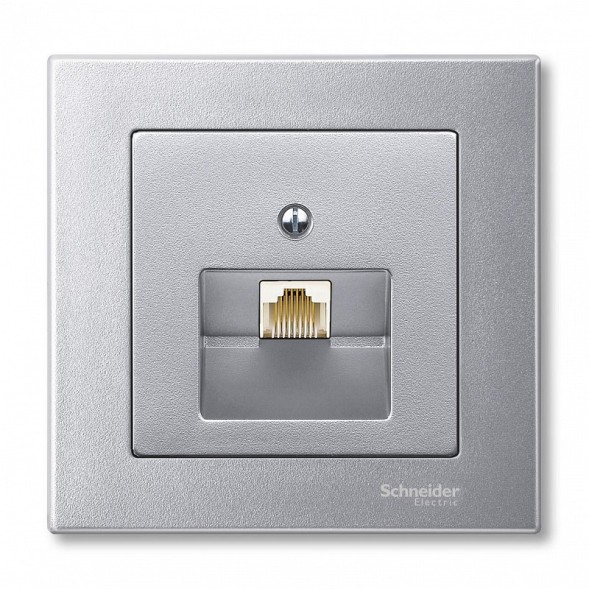 Центральная плата Merten M-серия алюминий для механизмов RJ45х1 MTN298360