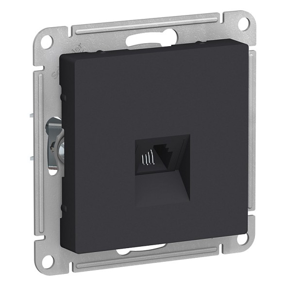 Розетка телефонная RJ11 Schneider Electric Atlasdesign Карбон механизм ATN001081