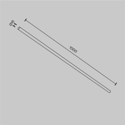 Комплектующие для систем освещения с токоведущими элементами Technical CA001-L1000-BS
