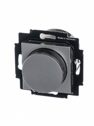 Светорегулятор ABB Levit сталь / дымчатый чёрный поворотно-нажимной 60-600 Вт R 2CHH942247A6069 3294H-A02247 69W