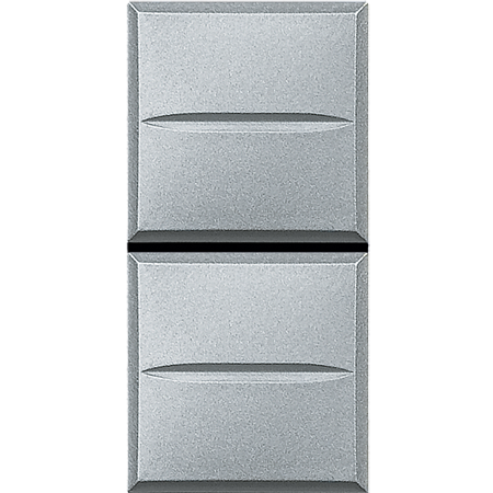Кнопка Bticino Axolute Алюминий двойная 1Р (NO) + 1Р (NO) 10 А 250 В~ HC4036