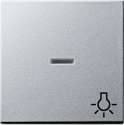 Клавиша Gira Event Алюминий с пиктограммой &quot;Свет&quot; и контрольным окном 067426